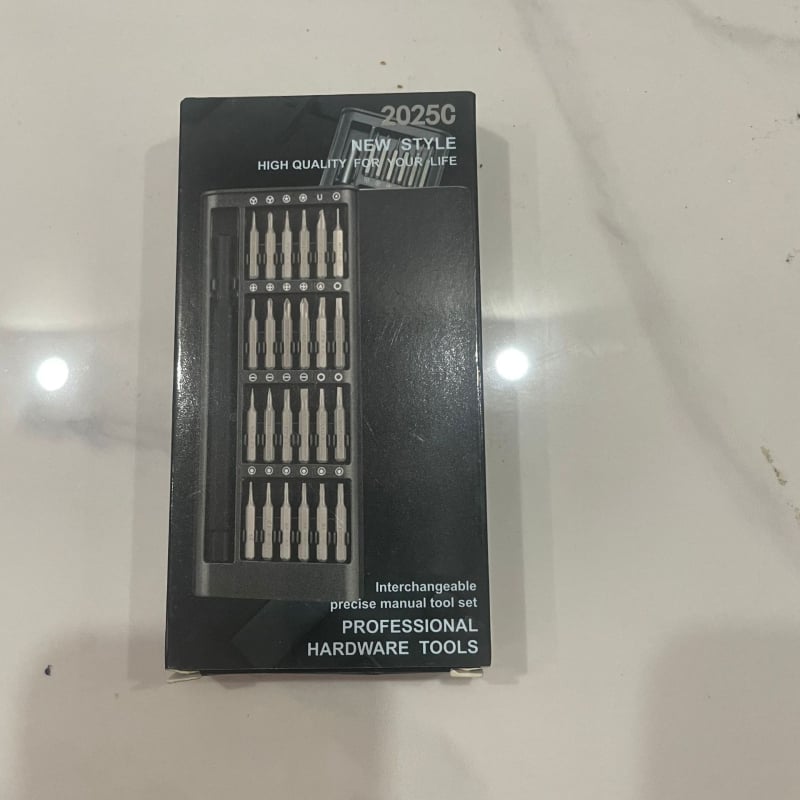 24-в-1 комплект отвертки за електроника — кръстова глава, хром-ванадий стомана, 3 мм битове, метричен формат