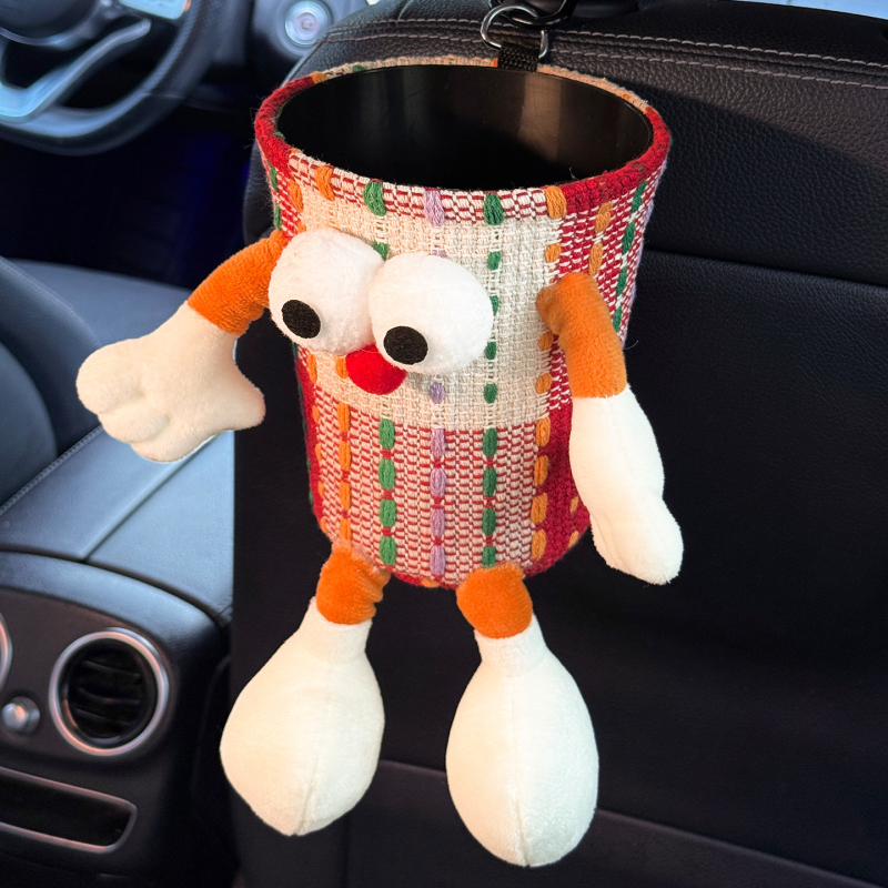 Κάδος απορριμμάτων αυτοκινήτου με κρεμαστό σχεδιασμό, αδιάβροχο ύφασμα, τοποθέτηση στην πλάτη του καθίσματος, Zaowu