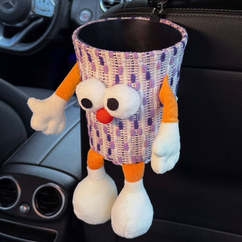 Κάδος απορριμμάτων αυτοκινήτου με κρεμαστό σχεδιασμό, αδιάβροχο ύφασμα, τοποθέτηση στην πλάτη του καθίσματος, Zaowu