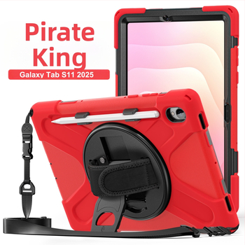 Kryt na tablet Samsung Tab S11 X730 s ramenným popruhom a stojanom, proti nárazom, proti pádu, PC + silica gel