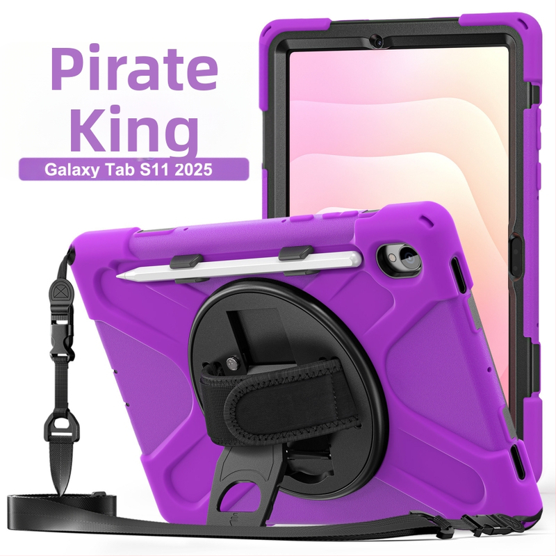 Kryt na tablet Samsung Tab S11 X730 s ramenným popruhom a stojanom, proti nárazom, proti pádu, PC + silica gel