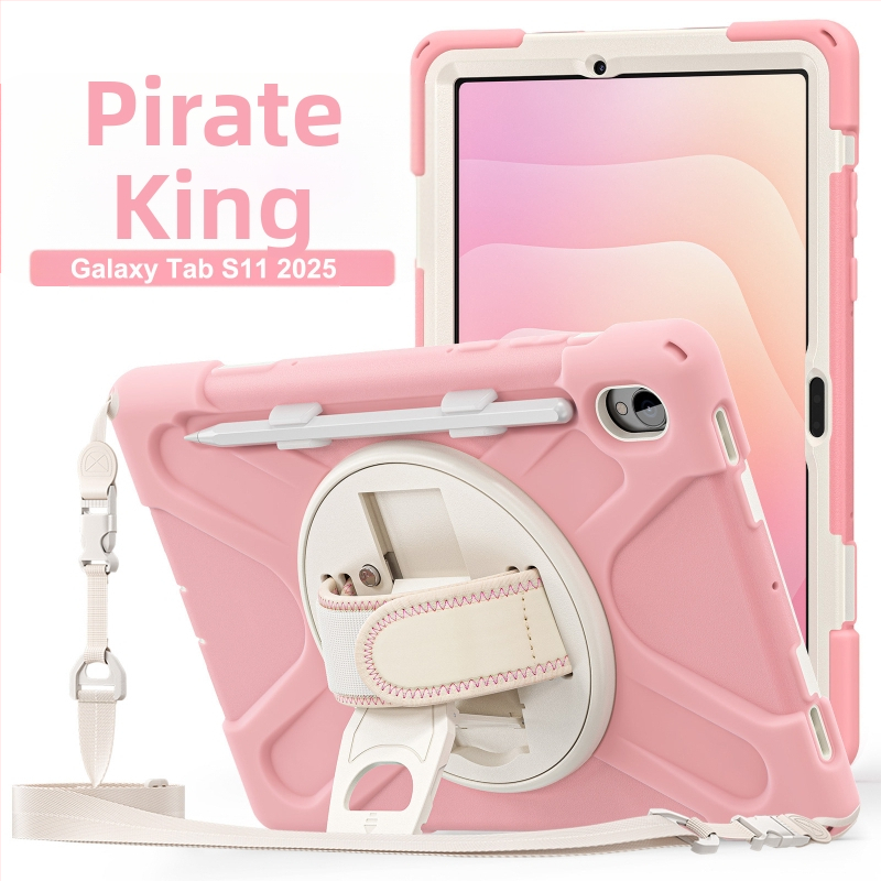 Kryt na tablet Samsung Tab S11 X730 s ramenným popruhom a stojanom, proti nárazom, proti pádu, PC + silica gel