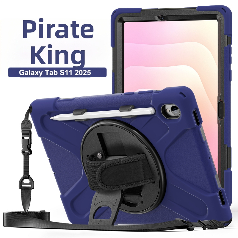 Kryt na tablet Samsung Tab S11 X730 s ramenným popruhom a stojanom, proti nárazom, proti pádu, PC + silica gel