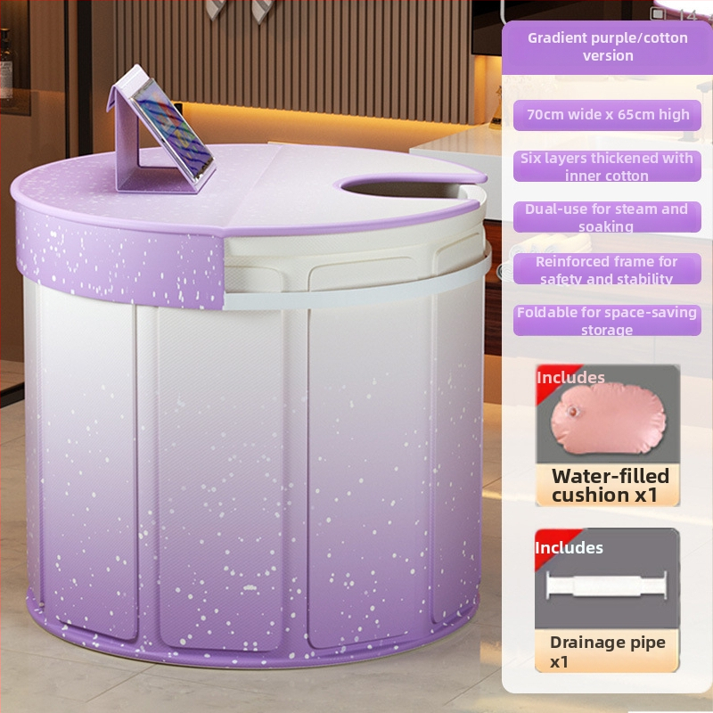 Suaugusiųjų sulankstomas vonios kibiras garinimui ir mirkyjimui – be įrengimo, aplinkai draugiškas PVC