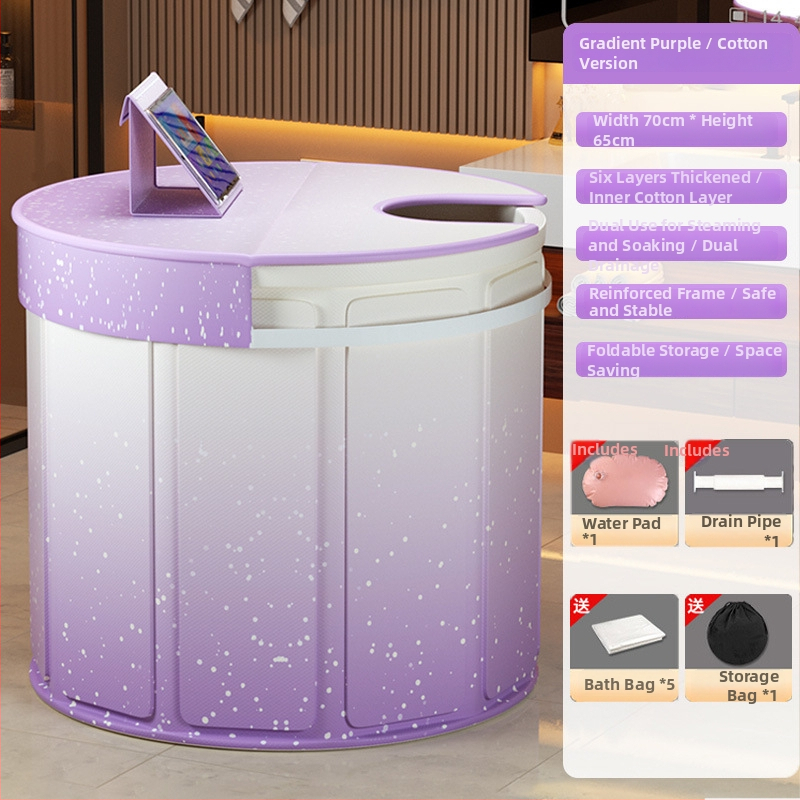 Suaugusiųjų sulankstomas vonios kibiras garinimui ir mirkyjimui – be įrengimo, aplinkai draugiškas PVC