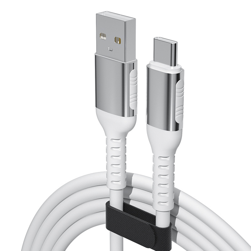 Καλώδιο Φορτιστή – Σιλικόνη, 1 μ., γρήγορη φόρτιση 60W, USB-C / Lightning / Micro-USB