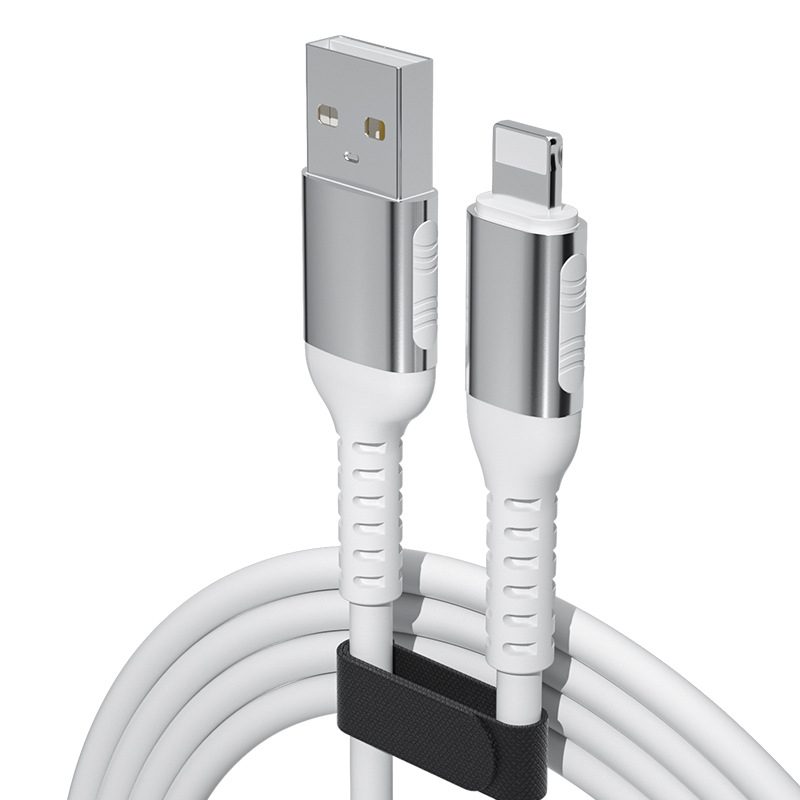 Καλώδιο Φορτιστή – Σιλικόνη, 1 μ., γρήγορη φόρτιση 60W, USB-C / Lightning / Micro-USB