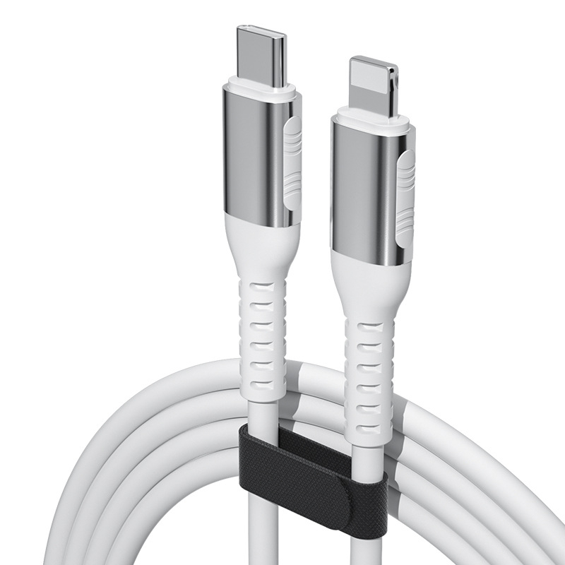 Καλώδιο Φορτιστή – Σιλικόνη, 1 μ., γρήγορη φόρτιση 60W, USB-C / Lightning / Micro-USB