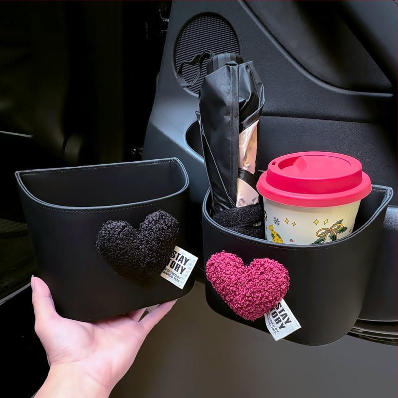 Auto durvju sānu piestiprināmais uzglabāšanas organizētājs, āda, ūdensnecaurlaidīgs, lietussargu un atkritumu organizētājs