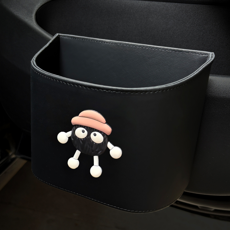 Auto durvju sānu piestiprināmais uzglabāšanas organizētājs, āda, ūdensnecaurlaidīgs, lietussargu un atkritumu organizētājs