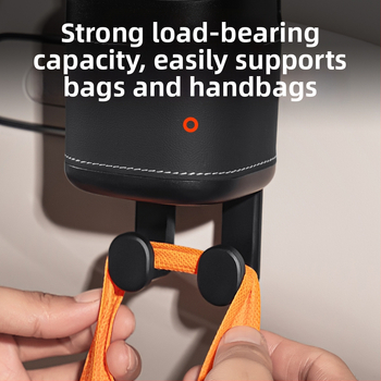 Organizētājs aizmugurējā sēdekļa ar pudeles turētāju, tālruņa turētāju un uzkaramo uzglabāšanas somu — Materiāls: ABS+Āda; Lietošana: aizmugure sēdekļa; Funkcija: daudzfunkcionālais uzglabāšana; Uzglabāšanas tips: pakarināma soma; Logo apdruka: iespējama