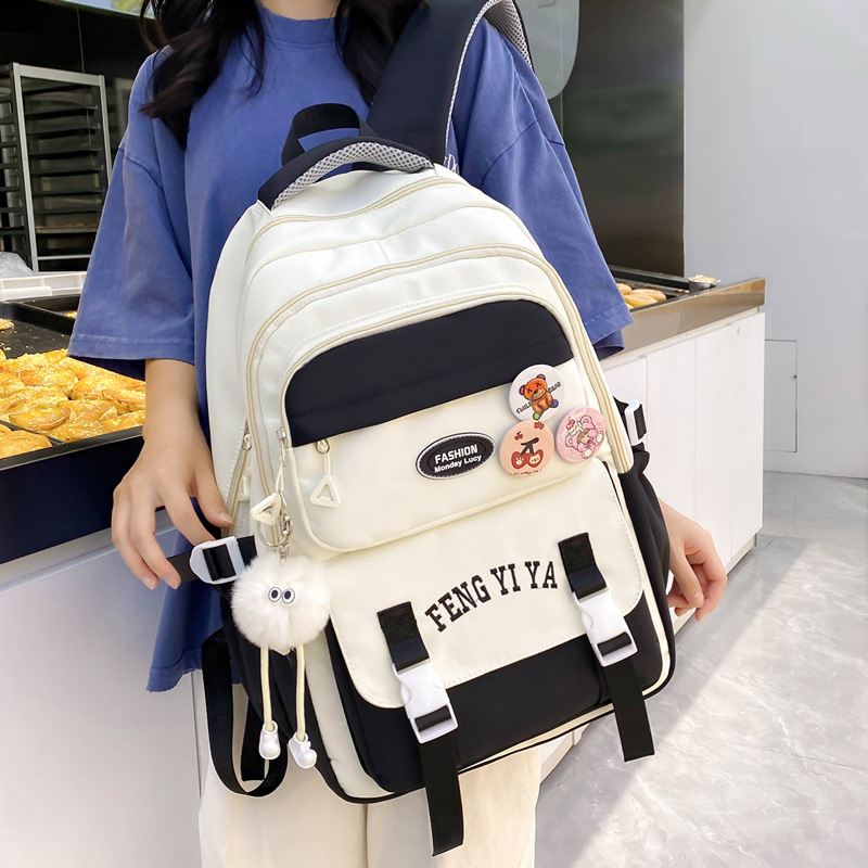 Rucsac școlar pentru elevi – capacitate mare, ușor, protecție a coloanei vertebrale, set din trei piese