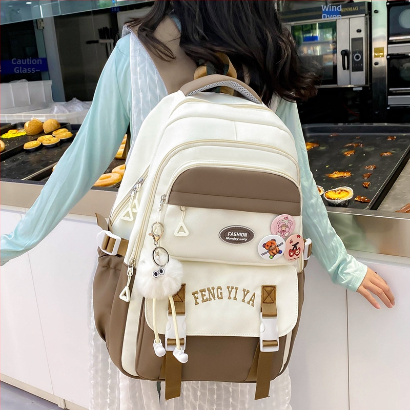 Rucsac școlar pentru elevi – capacitate mare, ușor, protecție a coloanei vertebrale, set din trei piese