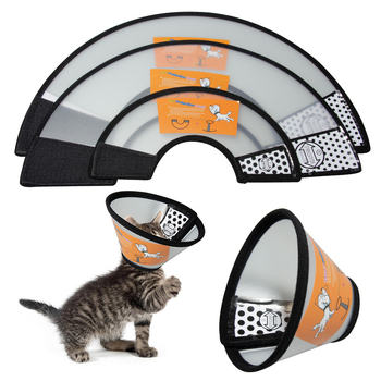 Guler Elizabethan pentru pisici și câini, protecție postoperatorie, cap de protecție împotriva zgârieturilor și mușcăturilor, Material PP/PE; Categoria Elizabeth Circle; Ambalare 100 buc.; Etichetă privată licențiată; Brand: Very good brand