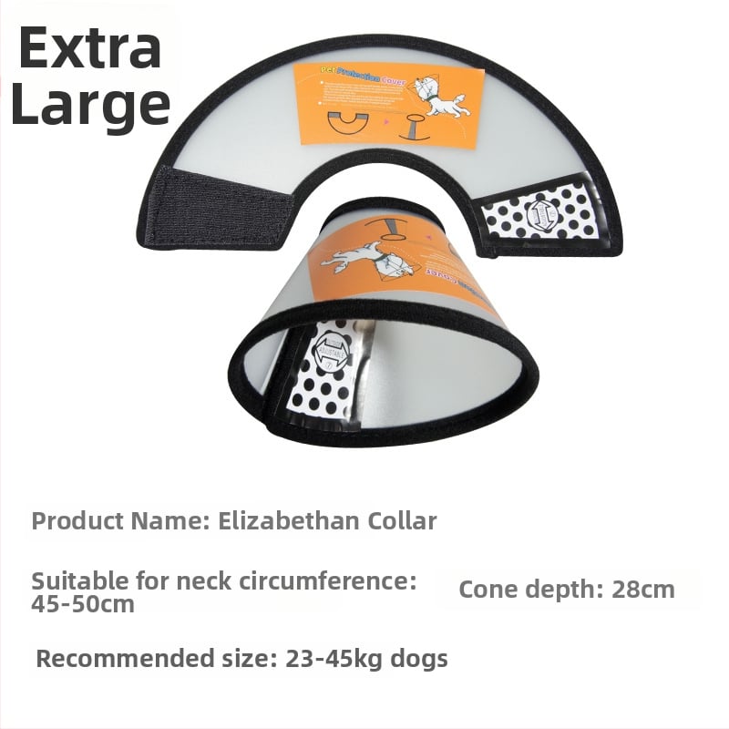 Guler Elizabethan pentru pisici și câini, protecție postoperatorie, cap de protecție împotriva zgârieturilor și mușcăturilor, Material PP/PE; Categoria Elizabeth Circle; Ambalare 100 buc.; Etichetă privată licențiată; Brand: Very good brand