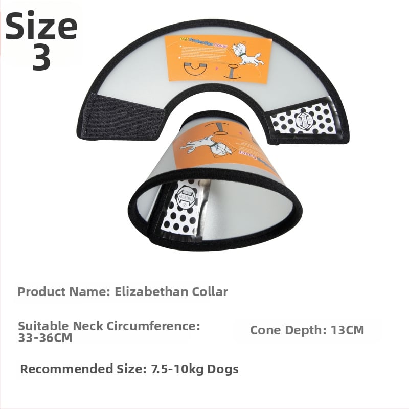 Guler Elizabethan pentru pisici și câini, protecție postoperatorie, cap de protecție împotriva zgârieturilor și mușcăturilor, Material PP/PE; Categoria Elizabeth Circle; Ambalare 100 buc.; Etichetă privată licențiată; Brand: Very good brand