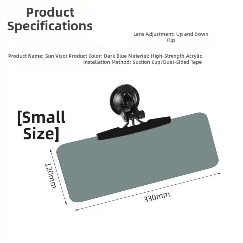 HD Καλλυντικό Καθρέφτης Ηλίου Αυτοκινήτου, Universal Συμβατότητα, Εγκατάσταση Με Κολλητή Ταινία, Μινιμαλιστικός Σχεδιασμός