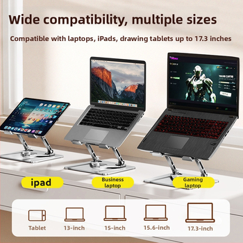 Držač za laptop od aluminijske legure s podiznim mehanizmom; Shell Stone; kompatibilan s notebookovima, tabletima i pločama za crtanje; težina 1350 g
