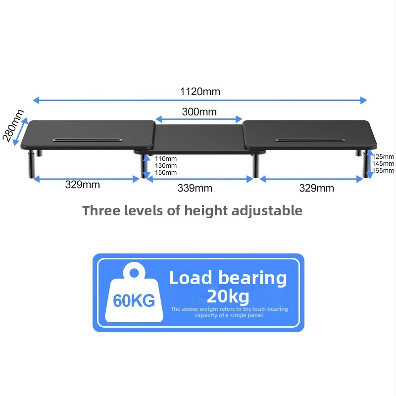 Viacfunkčný zdvíhací držiak pre notebook a monitor, model mst003, hmotnosť 1 kg, OEM výroba