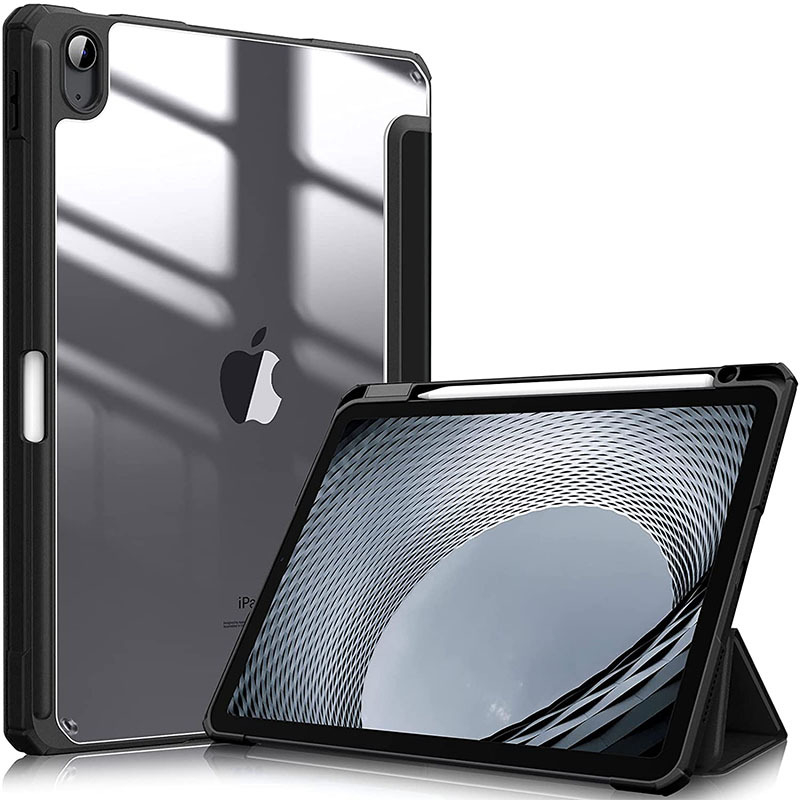 Carcasă din acrilic pentru iPad 11-a generație, cu aspect piele și funcție de somn