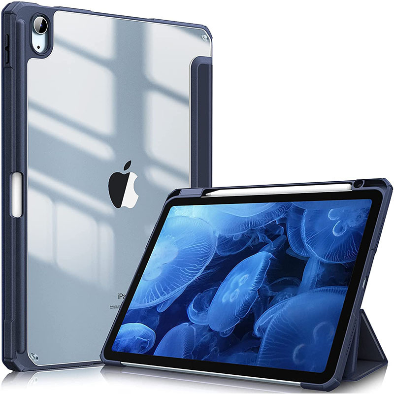 Carcasă din acrilic pentru iPad 11-a generație, cu aspect piele și funcție de somn