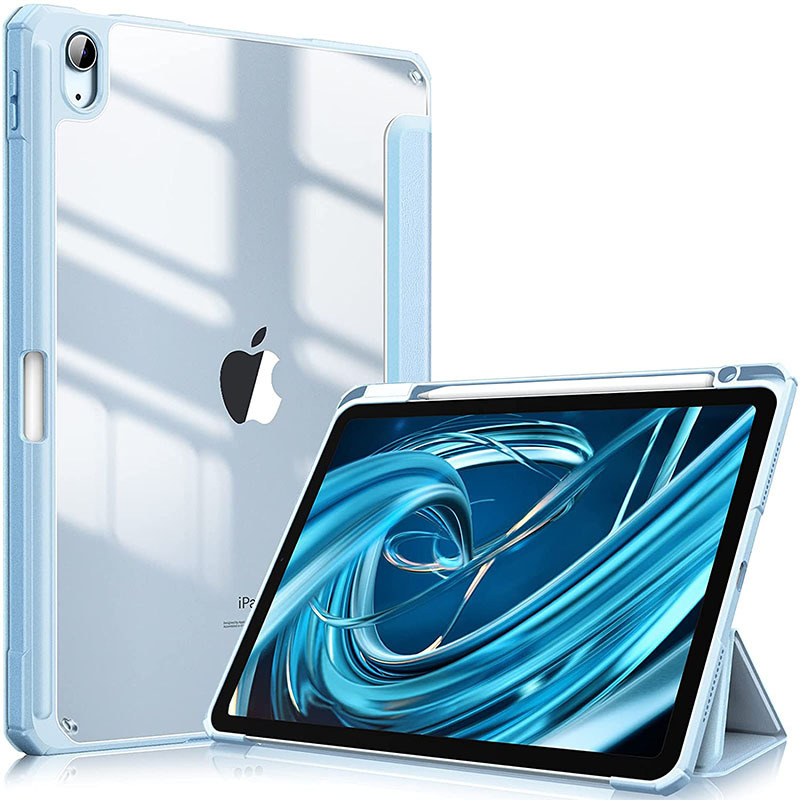 Carcasă din acrilic pentru iPad 11-a generație, cu aspect piele și funcție de somn
