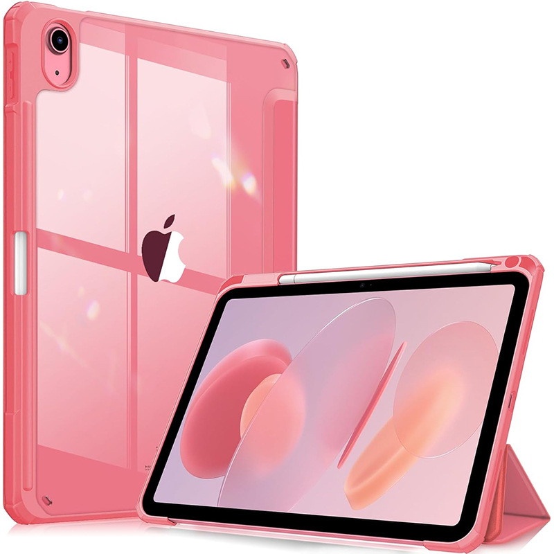 Carcasă din acrilic pentru iPad 11-a generație, cu aspect piele și funcție de somn