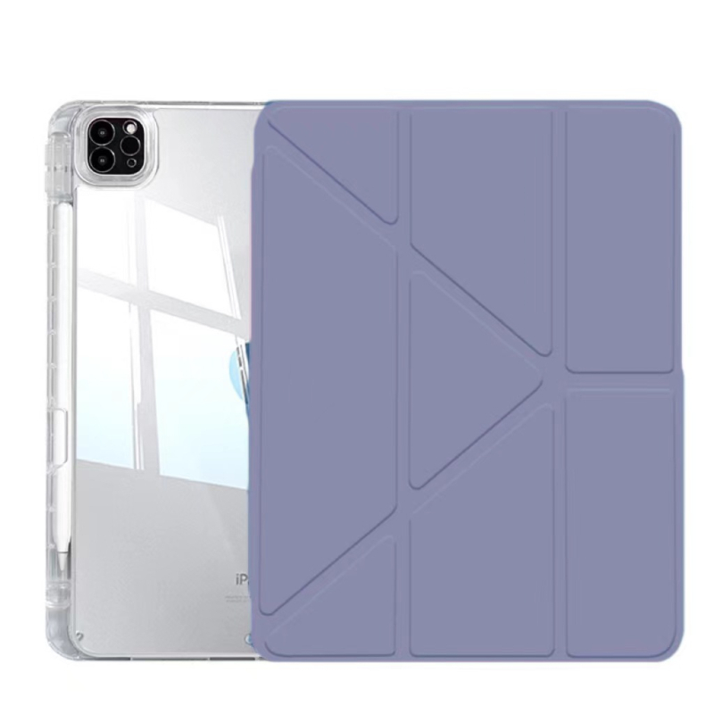 iPad Air 5 aizsargkaste ar zīmuļa atvilktni, akrila materiāls, magnētiskais Y statīvs, pret saliekšanos, saderīgs ar 9. paaudzes iPad