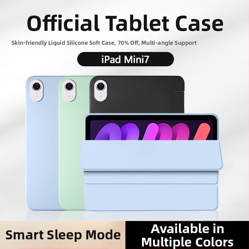 Planšetdatora vāciņš Apple iPad: silikona aizsargs, saderīgs ar iPad Mini 7, iPad Pro 11, iPad Air 4 un iPad 10. paaudzes; miega funkcija atbalstīta; trieciensizturīgs, karstuma izkliede, magnētiskais piespiedums, pret pirkstu nospiedumiem