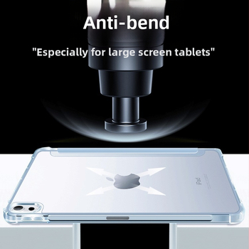 Ochranný kryt s priehradkou na pero pre iPad 9, iPad Air 10.9 a iPad Pro 11 – priehľadný, mäkké okraje, DIY dizajn