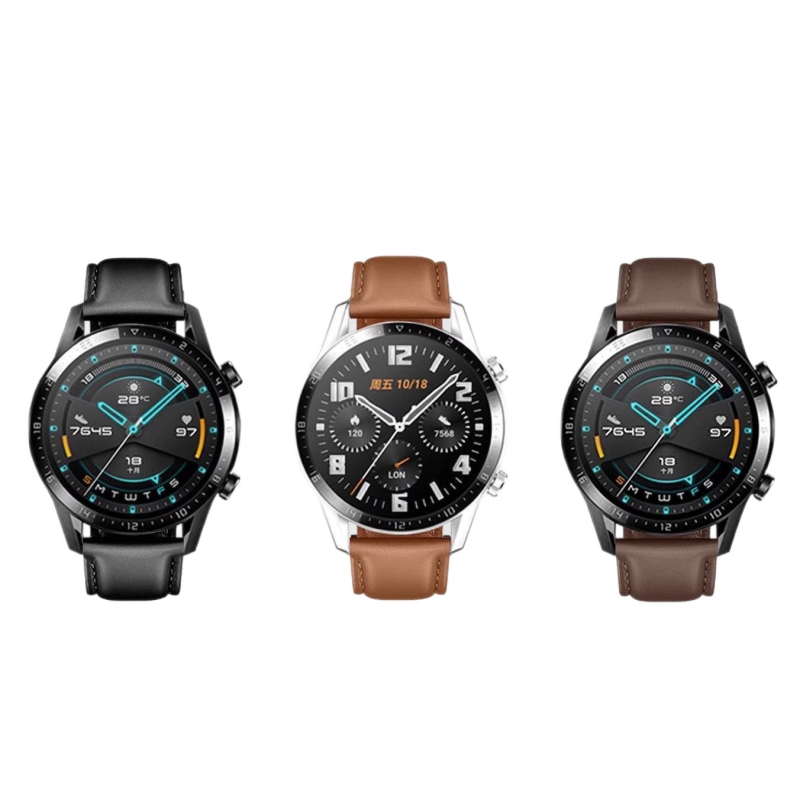 FKFM Кожена каишка за смарт часовник за Huawei GT6/GT5, Watch4 GT3 GT2 и Honor Magic — закопчаване с игла