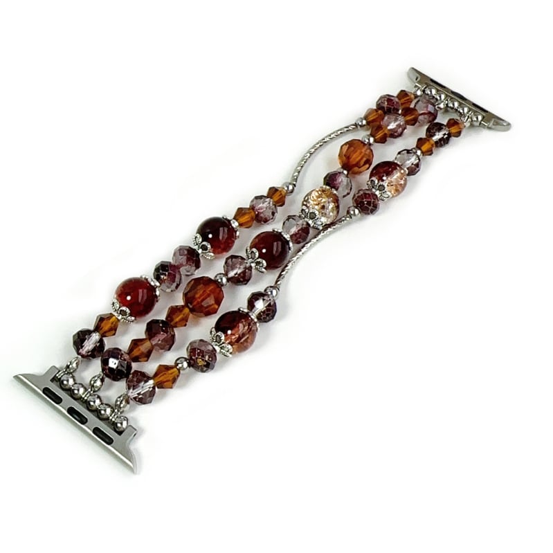 Liuli стъклени мънини еластична часовникова каишка – стилна, 20 г, съвместима със Samsung, Apple, Huawei и Fitbit