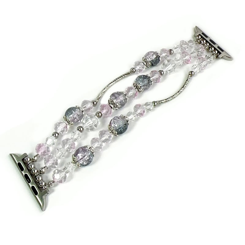 Liuli стъклени мънини еластична часовникова каишка – стилна, 20 г, съвместима със Samsung, Apple, Huawei и Fitbit