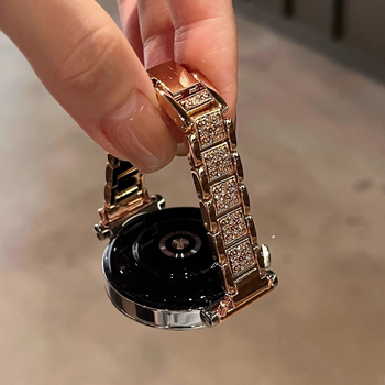 Метална лента за часовници Huawei и Apple, стилен дизайн, закопчаване със щракване, съвместима с различни ширини връзки