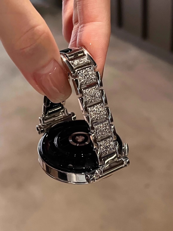 Метална лента за часовници Huawei и Apple, стилен дизайн, закопчаване със щракване, съвместима с различни ширини връзки