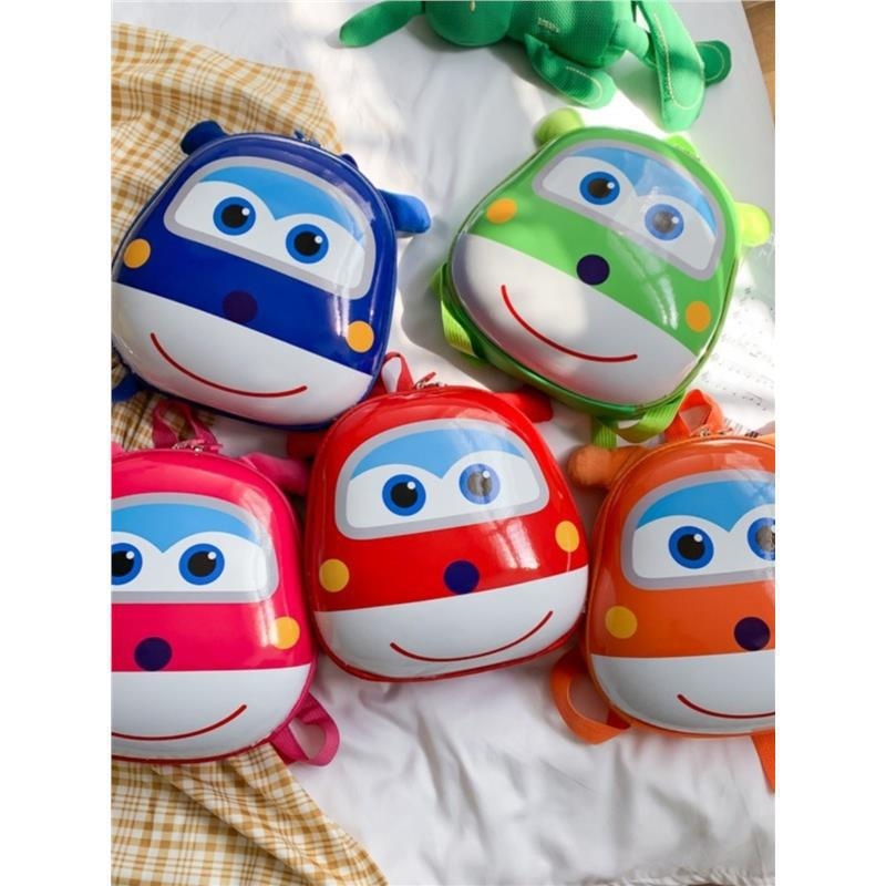 Super Wings mokyklinė kuprinė vaikams | PU medžiaga, karikatūrų raštas, berniukams, 1–2 klasei, mokyklai