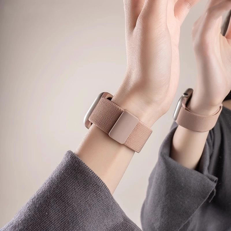 Найлоново преплетена каишка за Apple Watch с магнитно закопчаване, съвместима с Apple Watch S10, iWatch9 и Apple Watch8, прост стил, персонализирани интерфейсни размери