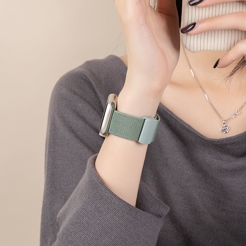 Найлоново преплетена каишка за Apple Watch с магнитно закопчаване, съвместима с Apple Watch S10, iWatch9 и Apple Watch8, прост стил, персонализирани интерфейсни размери