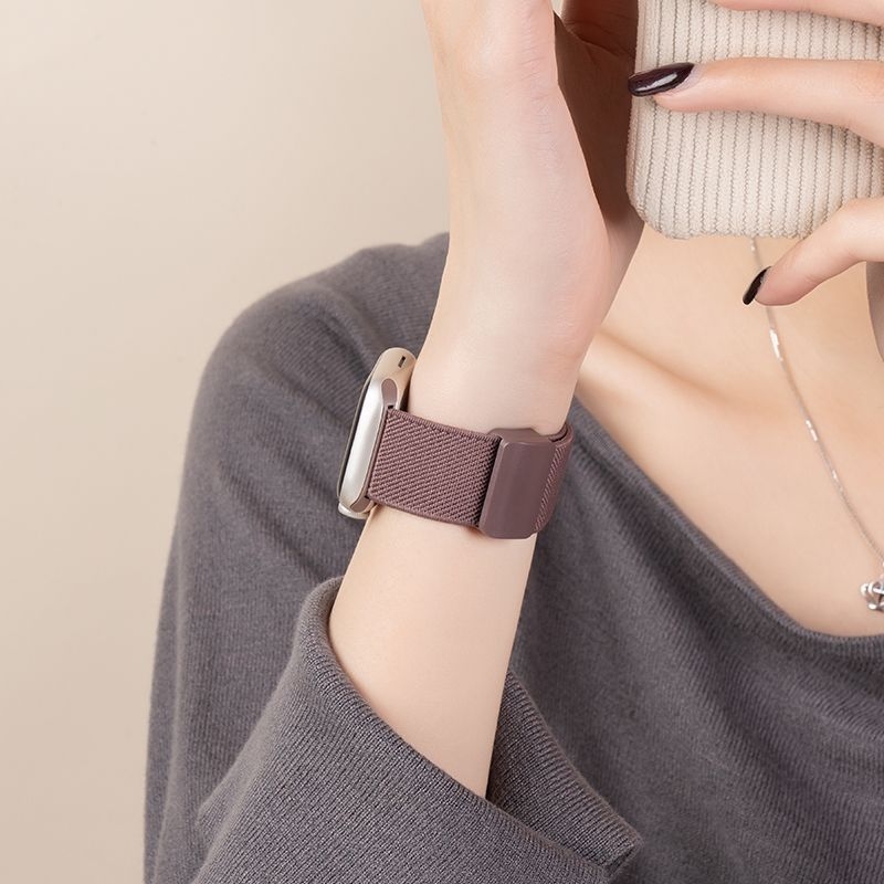 Найлоново преплетена каишка за Apple Watch с магнитно закопчаване, съвместима с Apple Watch S10, iWatch9 и Apple Watch8, прост стил, персонализирани интерфейсни размери