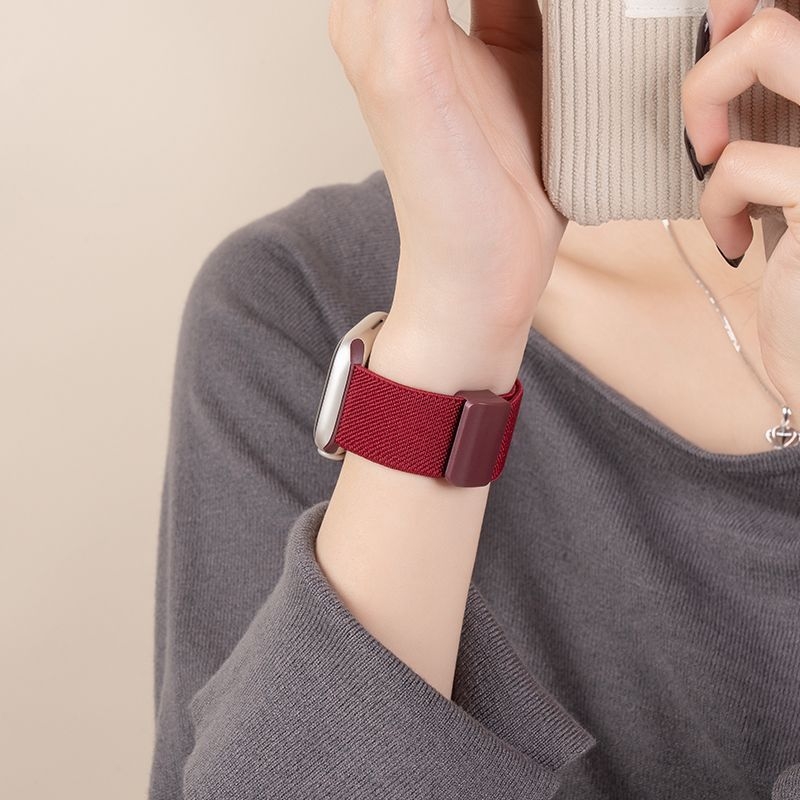 Найлоново преплетена каишка за Apple Watch с магнитно закопчаване, съвместима с Apple Watch S10, iWatch9 и Apple Watch8, прост стил, персонализирани интерфейсни размери