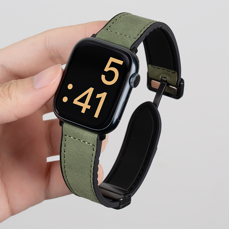 Gold One silikónový remienok na Apple Watch, magnetická pracka, vzor Crazy Horse