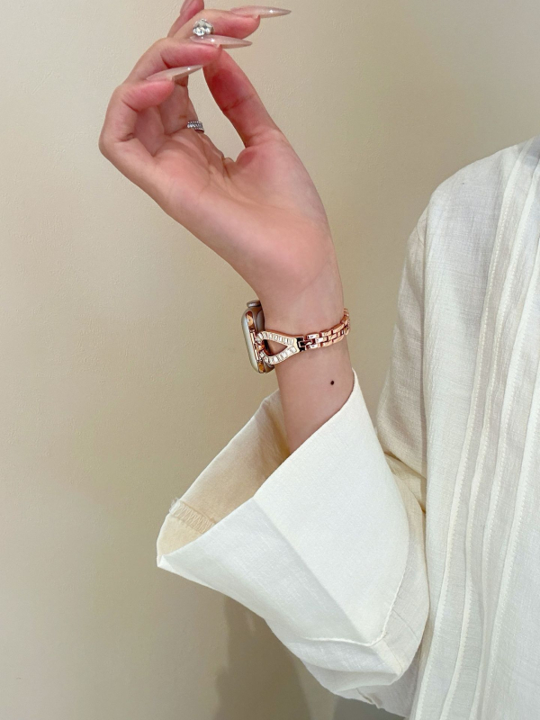 Метална гривна за часовник с дизайн водна капка и диаманти, за Apple Watch, Huawei, Samsung и Xiaomi