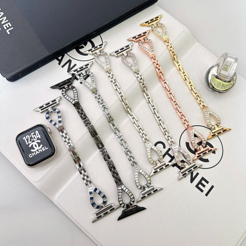 Метална гривна за часовник с дизайн водна капка и диаманти, за Apple Watch, Huawei, Samsung и Xiaomi