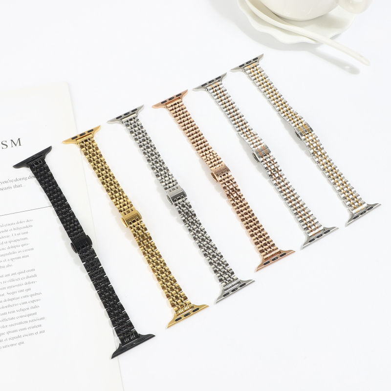 Kangtai стоманена лента за Apple Watch S9/Ultra2 с пеперудена закопчалка