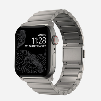 Narukvica za sat od titan čelične legure s magnetnim kopčom, kompatibilna s Apple Watch i Samsung Ultra.
