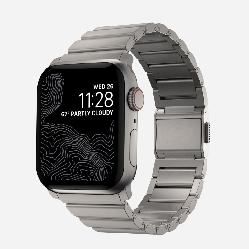 Narukvica za sat od titan čelične legure s magnetnim kopčom, kompatibilna s Apple Watch i Samsung Ultra.