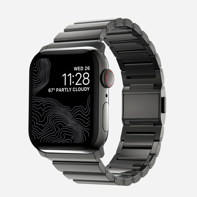Narukvica za sat od titan čelične legure s magnetnim kopčom, kompatibilna s Apple Watch i Samsung Ultra.