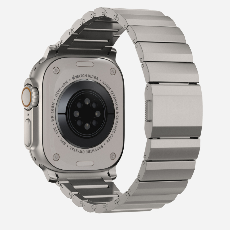 Narukvica za sat od titan čelične legure s magnetnim kopčom, kompatibilna s Apple Watch i Samsung Ultra.