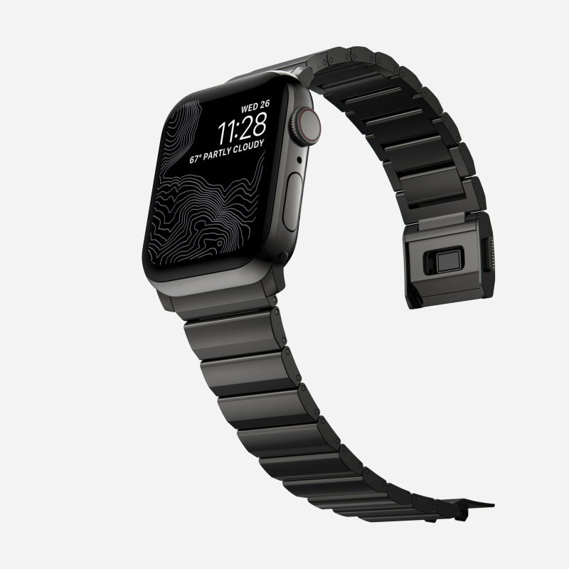 Narukvica za sat od titan čelične legure s magnetnim kopčom, kompatibilna s Apple Watch i Samsung Ultra.