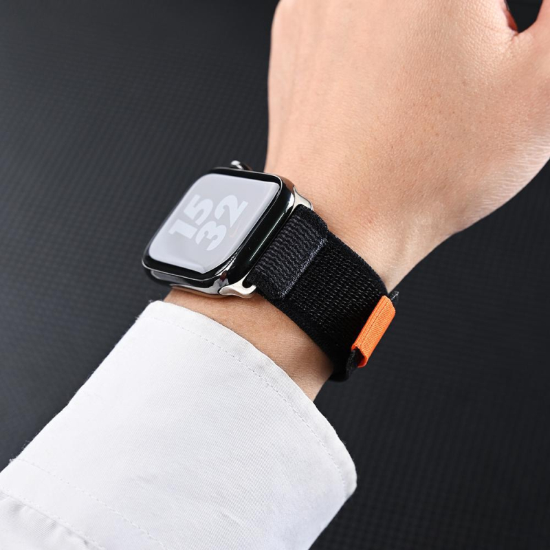 Remienok pre Apple Watch z nylonového pletenia s Velcro sponou, kód Wild Energy Loop Velcro, kompatibilný s Apple Watch, prispôsobiteľné rozmery rozhrania